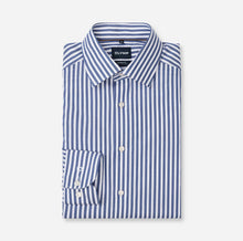 Load image into Gallery viewer, Olymp Marine Blue Striped Shirt 1288 24 18