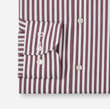 Load image into Gallery viewer, Olymp Bordeaux Striped Shirt 1288 24 37