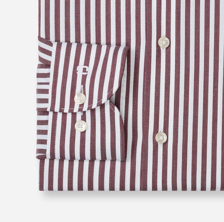 Olymp Bordeaux Striped Shirt 1288 24 37