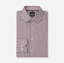 Load image into Gallery viewer, Olymp Bordeaux Striped Shirt 1288 24 37