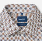 Olymp Printed Brown Beige Shirt 1308 24 27