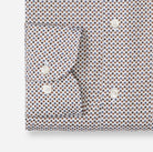 Olymp Printed Brown Beige Shirt 1308 24 27