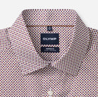 Olymp Printed Burgundy Rust Shirt 1308 24 37
