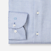 Load image into Gallery viewer, Olymp Blue Houndstooth Shirt 1364 24 19