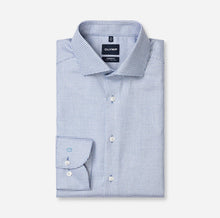 Load image into Gallery viewer, Olymp Blue Houndstooth Shirt 1364 24 19
