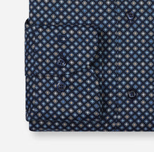 Load image into Gallery viewer, Olymp | Modern Regular Fit Shirt in Navy with Blue &amp; Beige Print | 1374 24 18