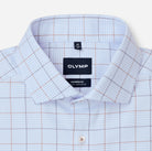 Olymp Blue Modern Fit Shirt with Check 1376 24 11