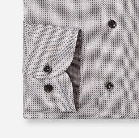 Olymp Brown Printed Shirt 2036 24 22
