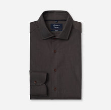 Load image into Gallery viewer, Olymp Signature Soft Flannel Shirt in Brown 8505 44 28