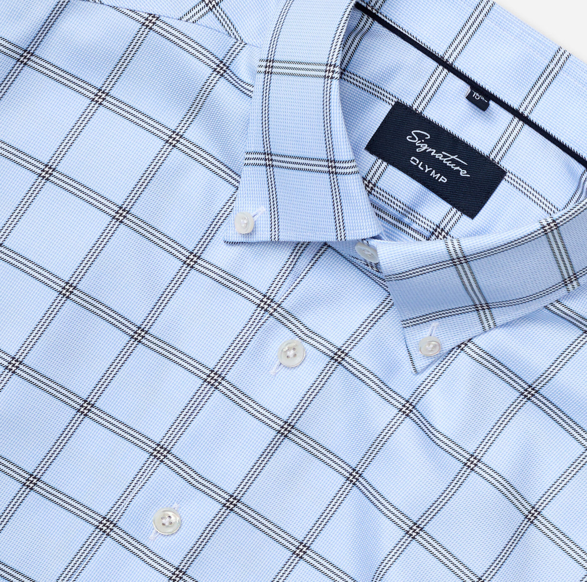 Olymp Signature Blue Check Shirt 8518 24 11