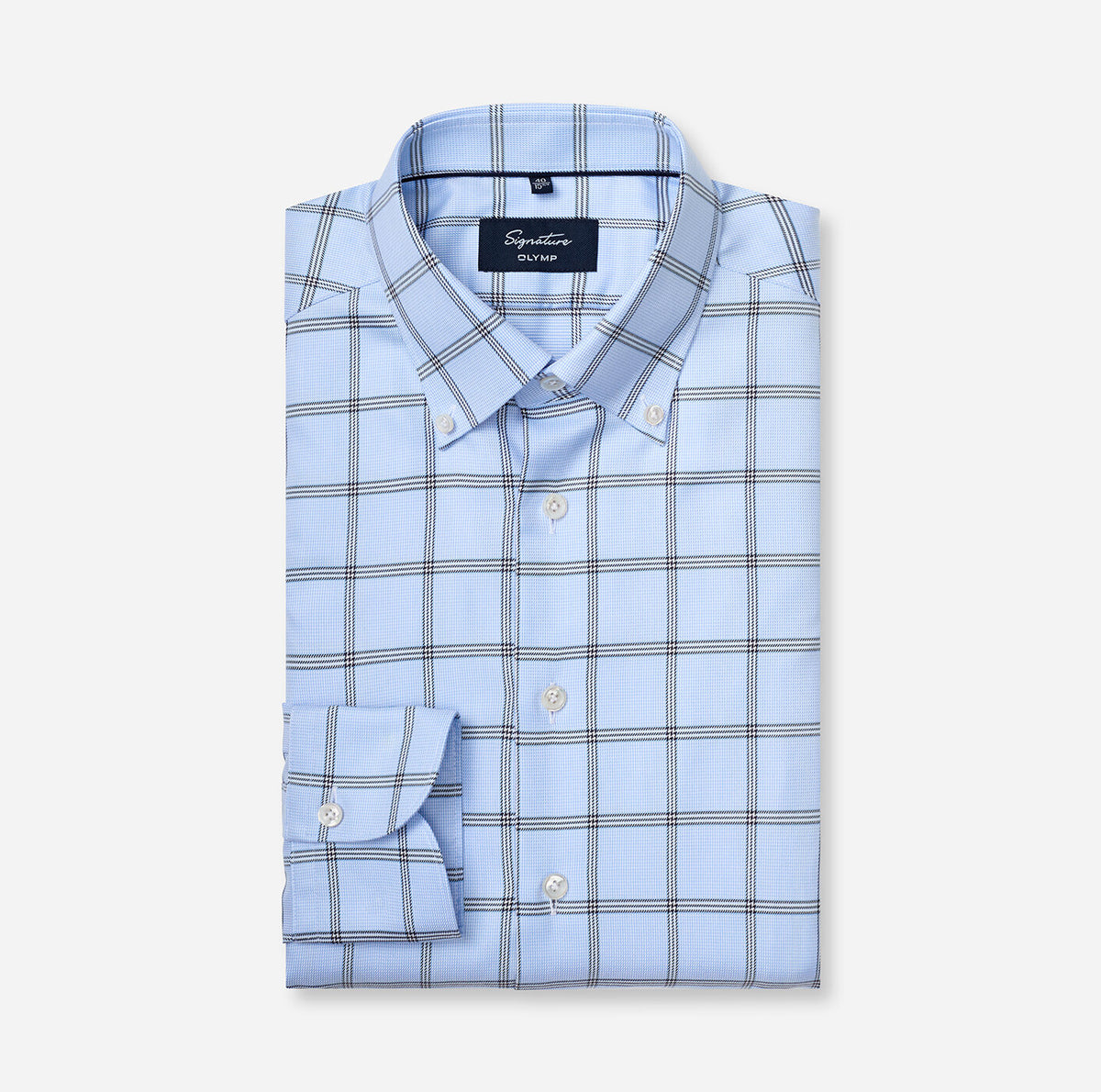 Olymp Signature Blue Check Shirt 8518 24 11