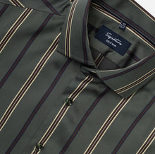 Load image into Gallery viewer, Olymp Signature Green Stripe Shirt 8524 24 45