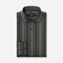 Load image into Gallery viewer, Olymp Signature Green Stripe Shirt 8524 24 45