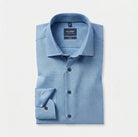 Olymp Signature Soft Flannel Shirt in Blue 8505 44 11