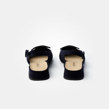 Load image into Gallery viewer, Paul Green | Super Soft Suede Small Heel Slingback Shoe in Navy | 6090 030