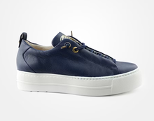 Load image into Gallery viewer, Paul Green 5017 | Super Soft Leather Trainers in Space Navy &amp; Gold