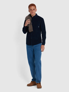 Farah | Spencer Cord Overshirt in Navy | F4WFE035 412