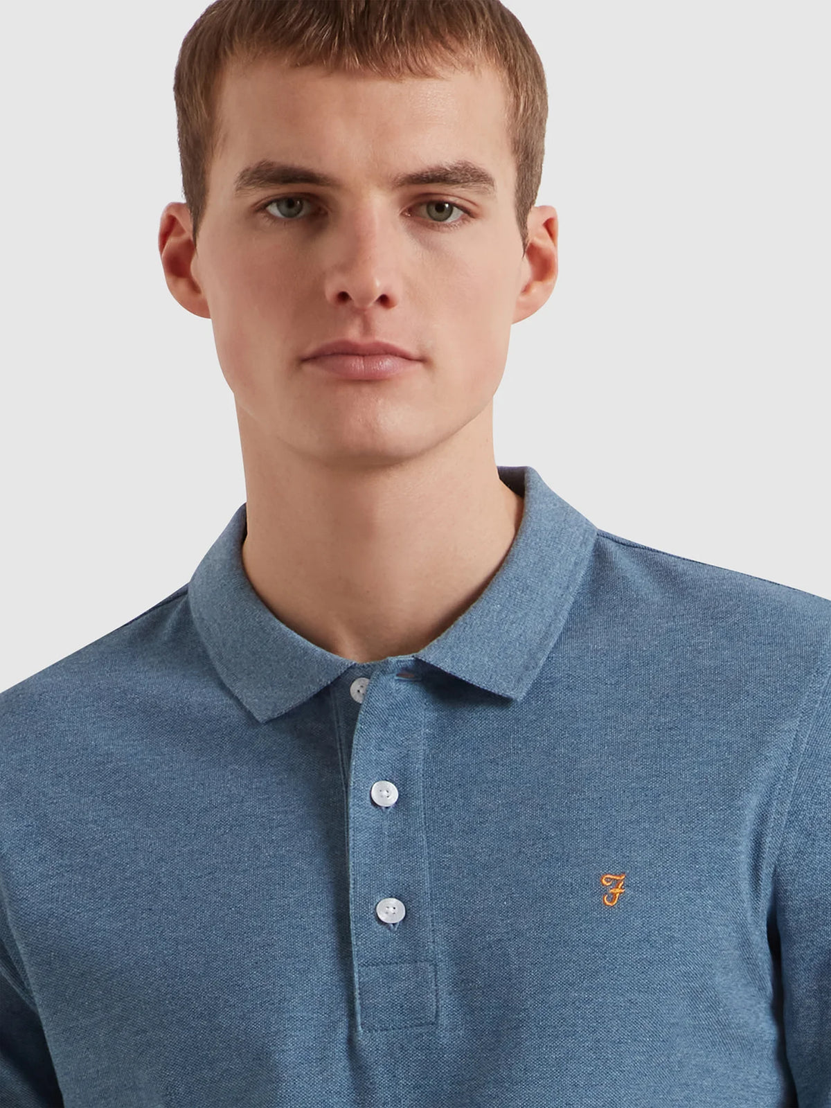 Farah Blue Polo Shirt F4KSB068 401