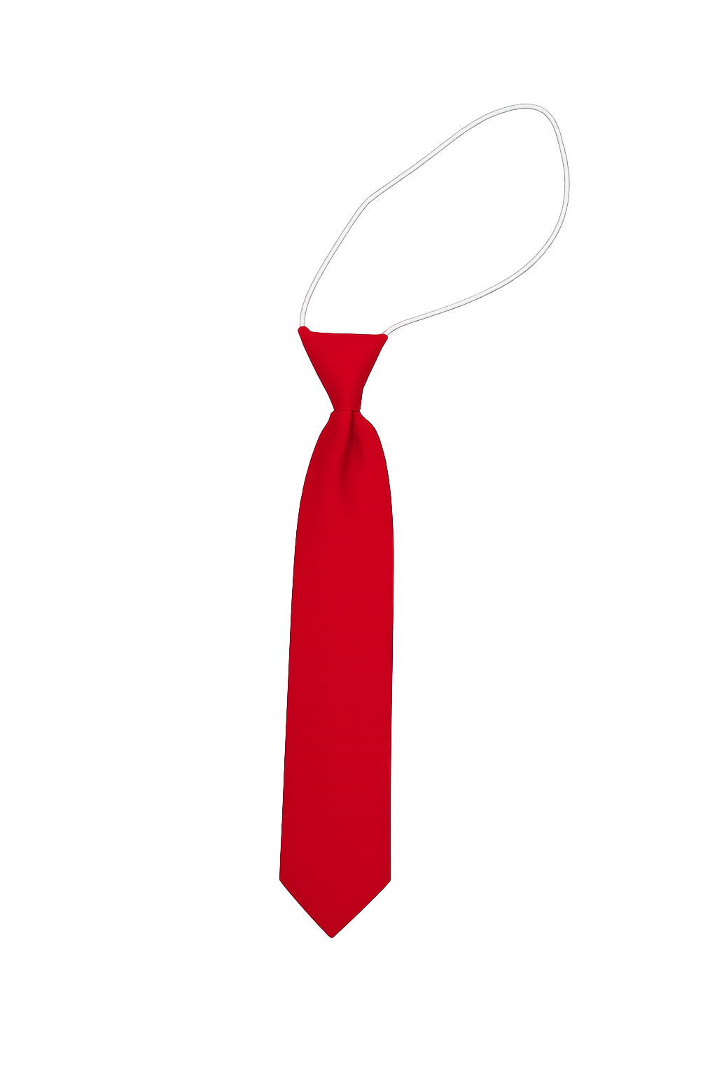 Elastic School Tie in Red