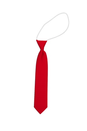 Elastic School Tie in Red