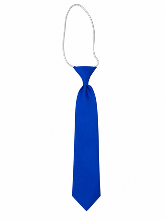Elastic School Tie in Royal Blue