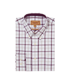 Schoffel Brancaster Burgundy Beige Check Shirt 20-4050 2655