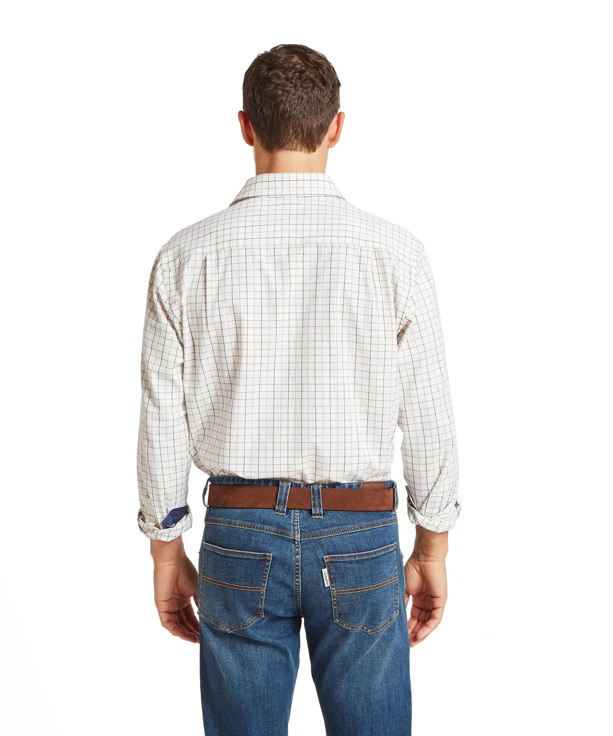 Schoffel Brown Beige Check Shirt 20-4010 8907