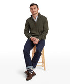 Schoffel Calton Zip Knit in Loden Green 20-3154 6790