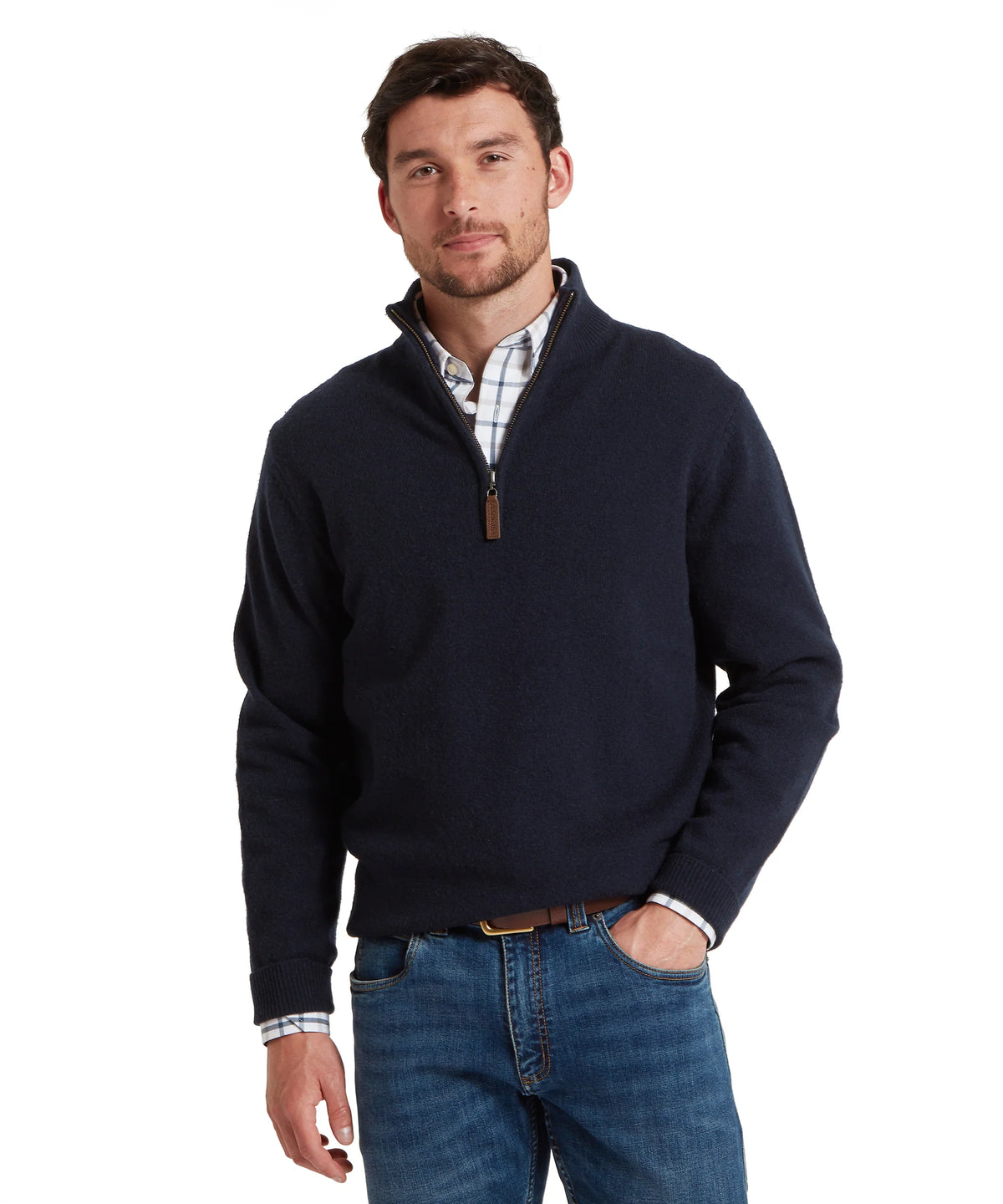 Schoffel Calton Zip Knit in Navy 20-3154 8880