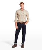 Schoffel Cobblestone Beige Oxford Shirt 20-4030 1613