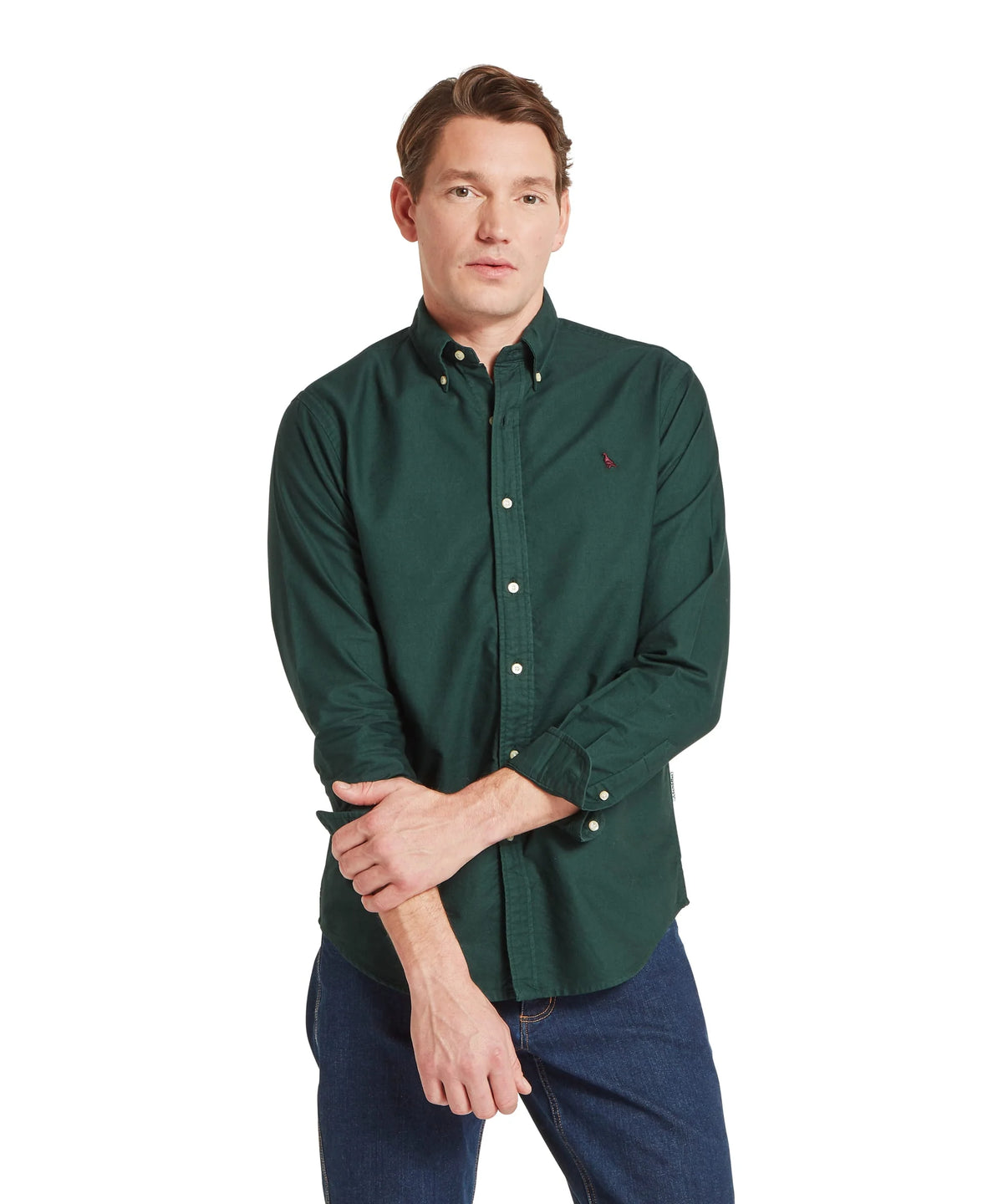 Schoffel Pine Green Oxford Shirt 20-4030 6692