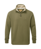 Schoffel Khaki Green Zip Sweat 20-3166 6528