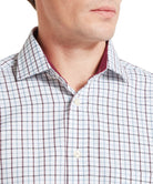Schoffel Burgundy Blue Check Shirt 20-4073 2987