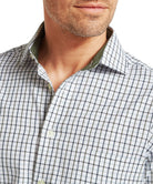 Schoffel Khaki Green Navy Check Shirt 20-4073 8376