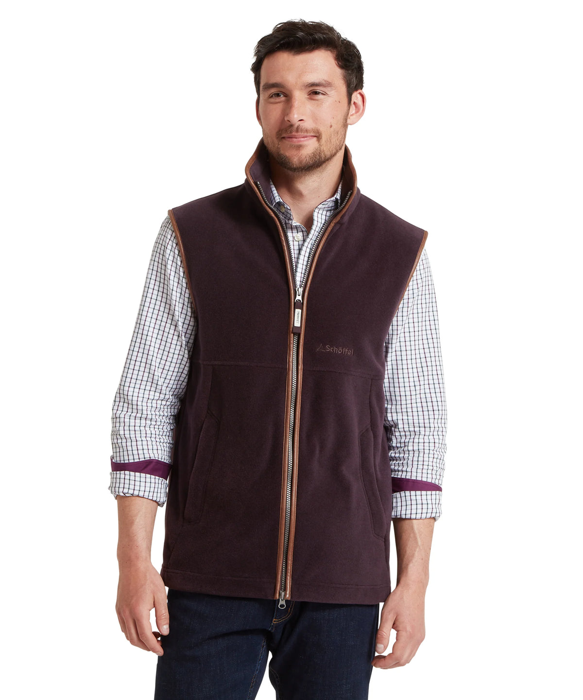 Schoffel Oakham Fleece Gilet Port Burgundy 22-1056 4998