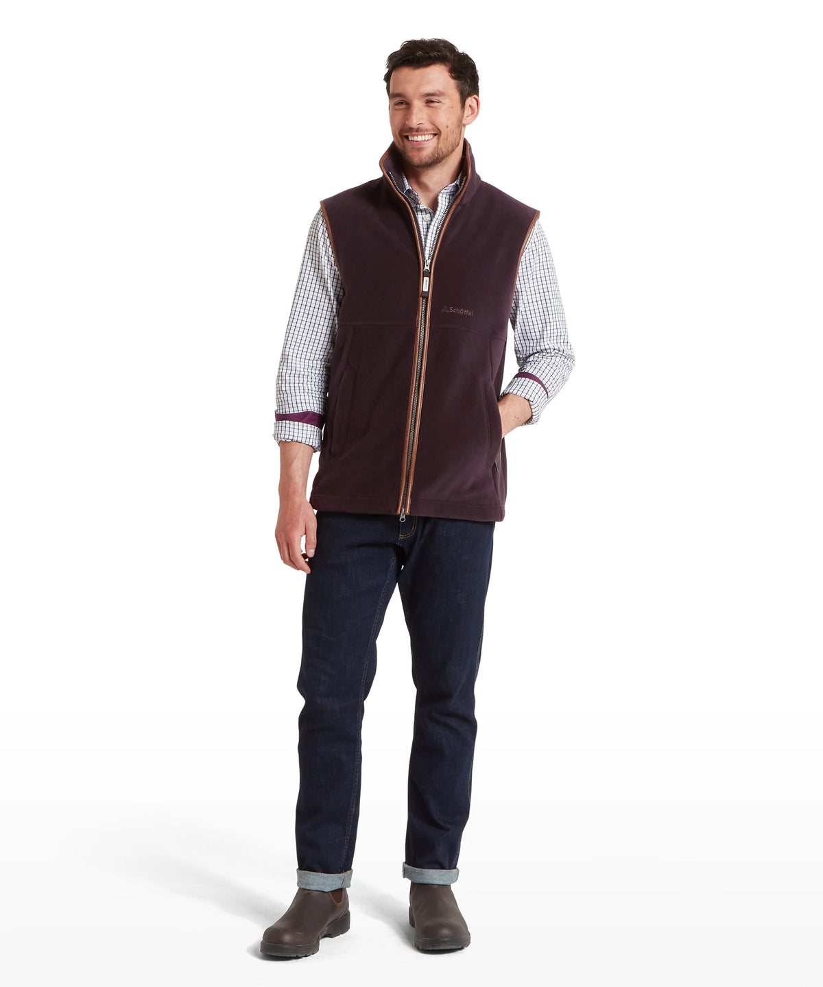 Schoffel Oakham Fleece Gilet Port Burgundy 22-1056 4998