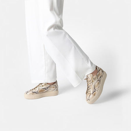 Paul Green Beige Snakeskin Print 5317