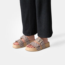 Load image into Gallery viewer, Paul Green Leopard Print Strap Sandals 6157 000