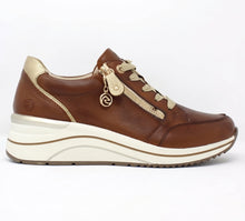 Load image into Gallery viewer, Remonte Brown Wedge Trainers D0T23-24