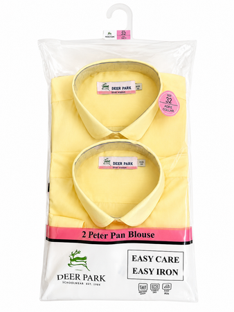 2 Pack Peter Pan School Uniform Blouse in Lemon