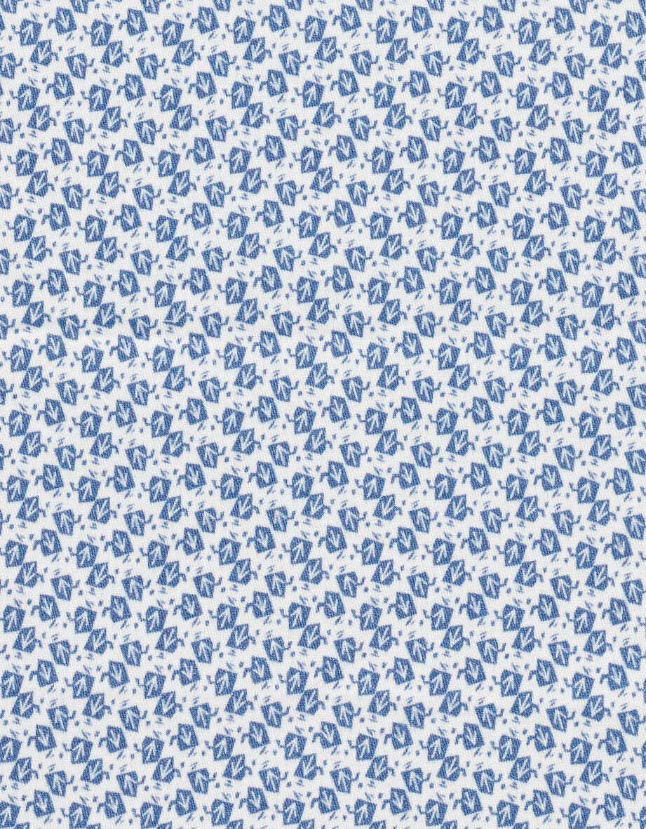 Bugatti Blue Printed Shirt 9750 18504e 370