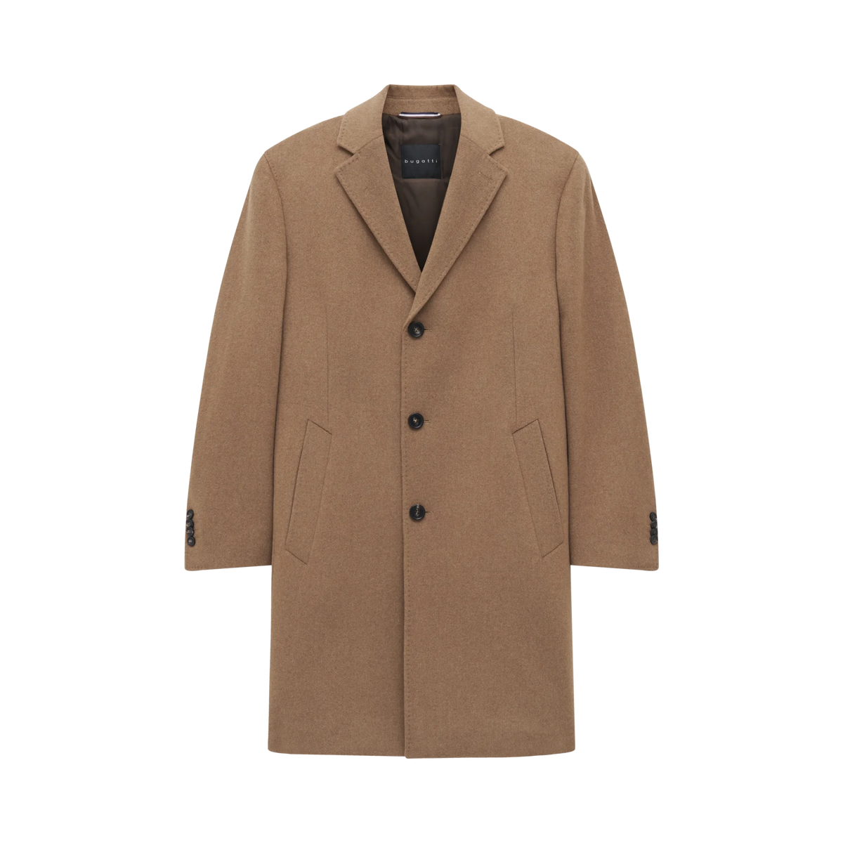 Bugatti Beige Cognac Wool Coat 221200 24240 70
