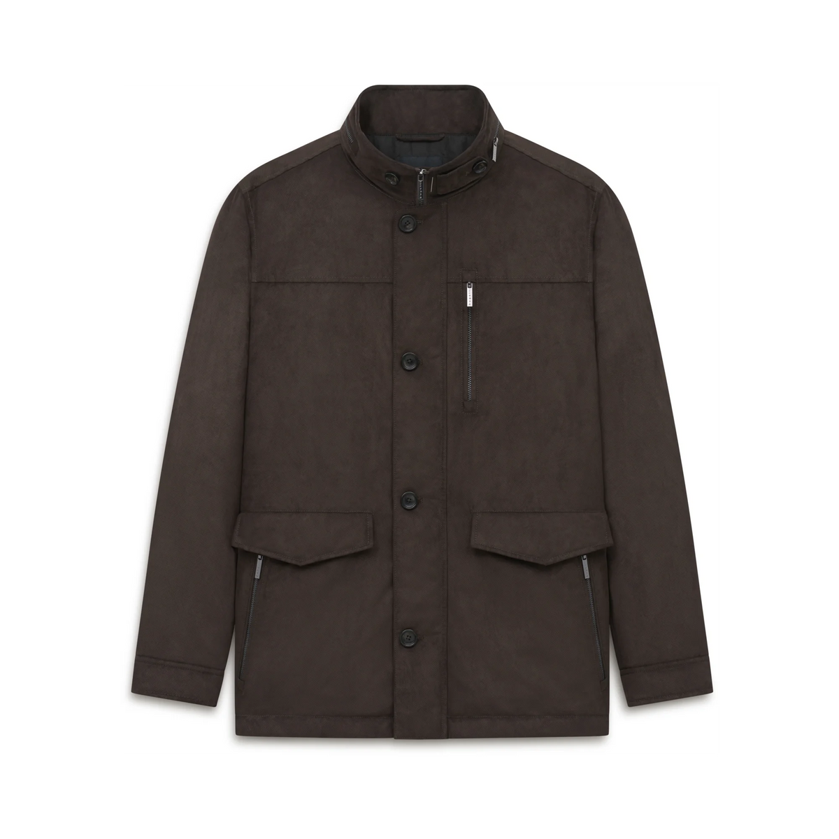 Bugatti Micro-Velour Suede Coat Brown 277200 21019 90