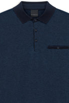 Bugatti Blue Navy Long Sleeve Polo Shirt 8131 25081f 380