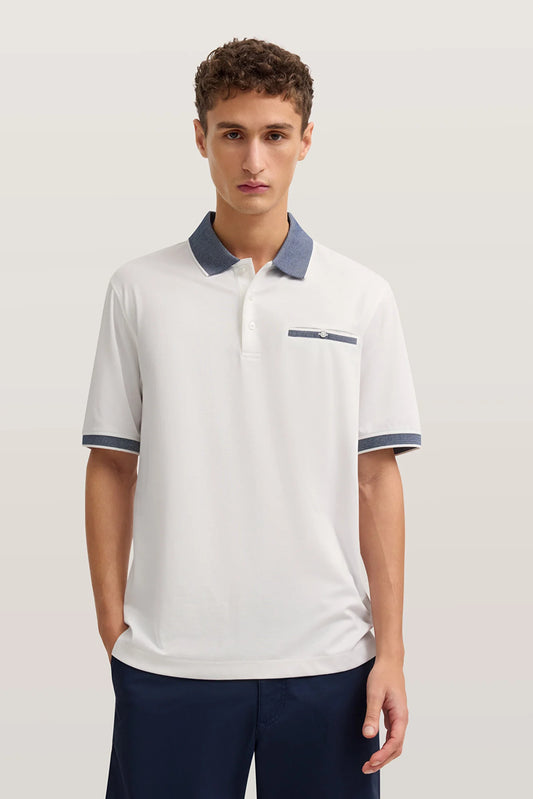 Bugatti White Pocket Polo 8151 15091e 10