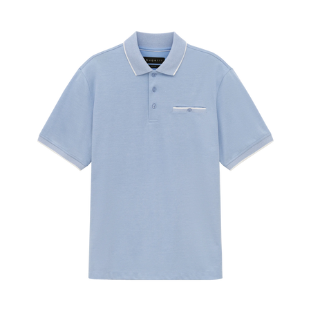 Bugatti Light Blue Pocket Polo 8151 15091e 320
