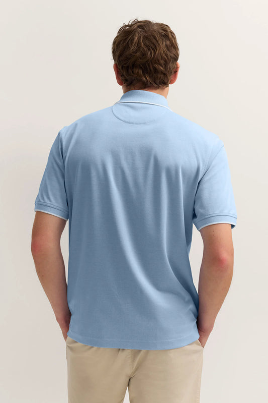 Bugatti Light Blue Pocket Polo 8151 15091e 320