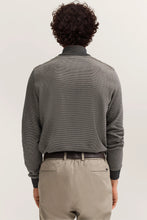 Load image into Gallery viewer, Bugatti Beige Navy Zip Sweat 8550 15141e 390