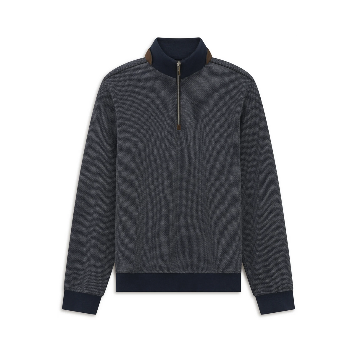 Bugatti Grey Navy Zip Sweat 8550 25060 390