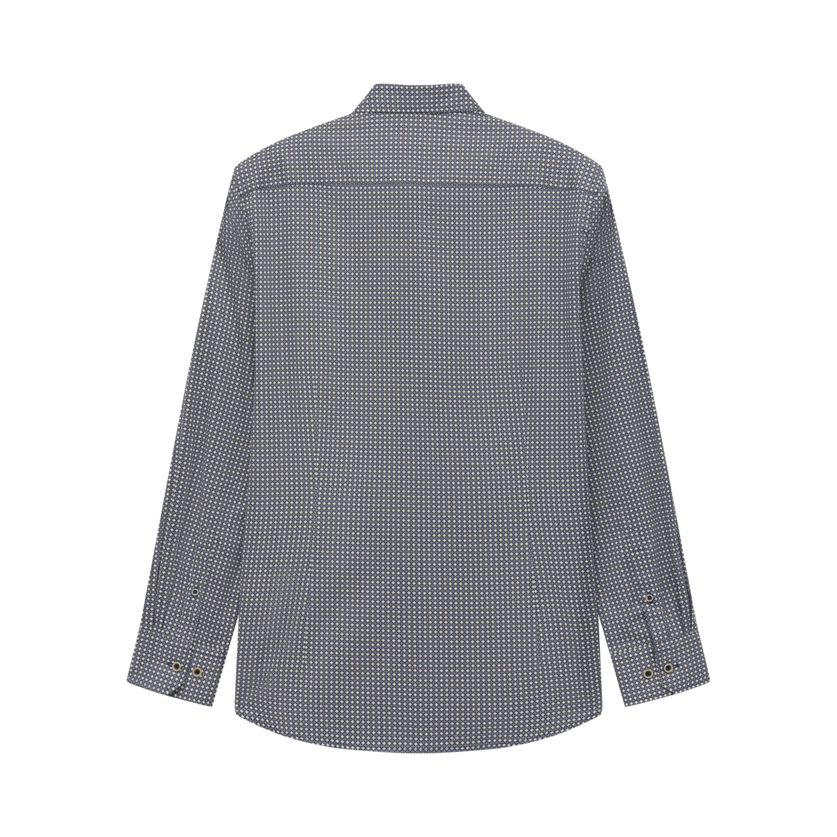 Bugatti Beige Navy Printed Shirt 9350 28508f 390